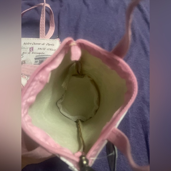 Set Of 2 Small Paris Themed Purses Zippered Coin Purse Direct From France - Picture 4 of 4